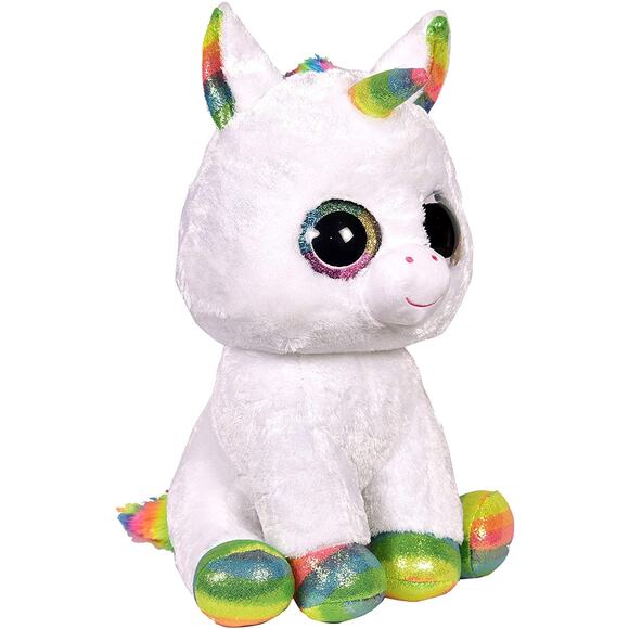 TY Beanie Boos PIXY Plush Rainbow Glitter and White Unicorn 6" NEW - Picture 2 of 11